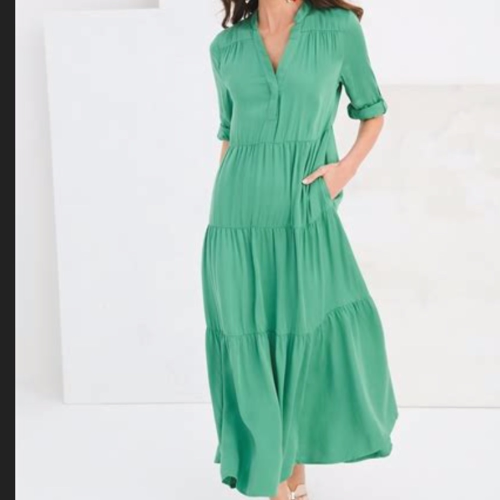 Chico's Sandwash Tiered Maxi-Dress